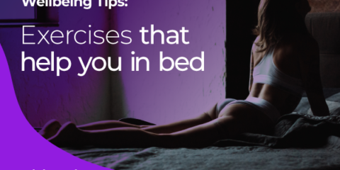 AdultWork wellbeing tips cover image about exercises that help improve performance, flexibility, and sexual wellness in bed.